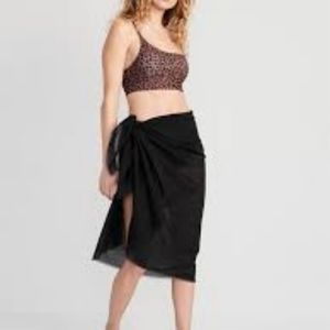 Old Navy Oversized Sarong Scarf Black XL-4X